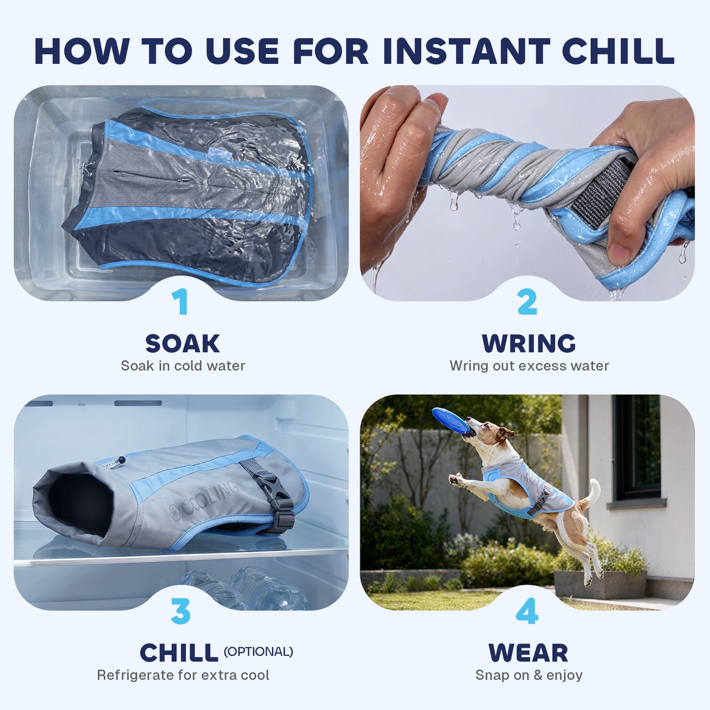 Evaporative Cooling Dog Vest